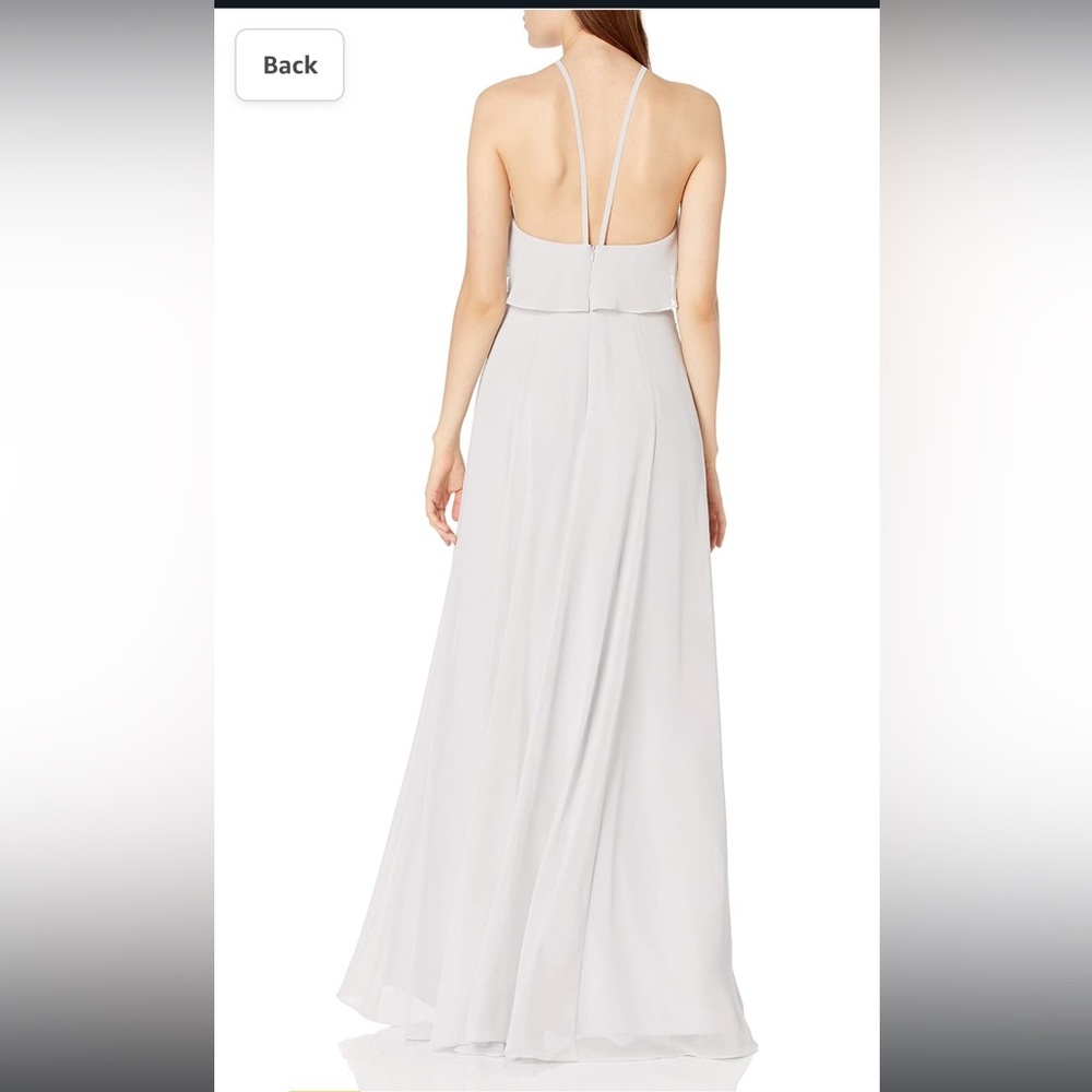 Jenny Yoo Jada Opal Grey Luxe Chiffon Dress - Picture 2 of 8